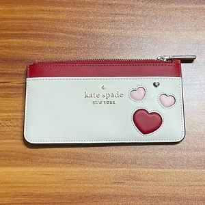 Kate Spade Valentines Day Capsule Large Slim Heart Card Holder